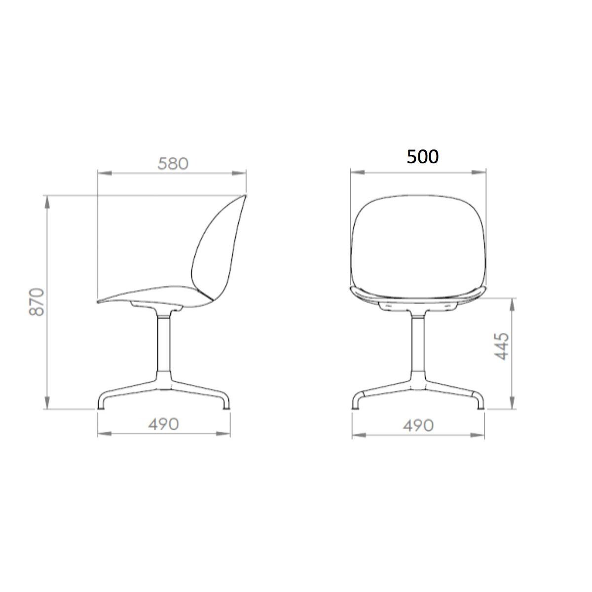 Beetle Swivel Chair with Cross Frame