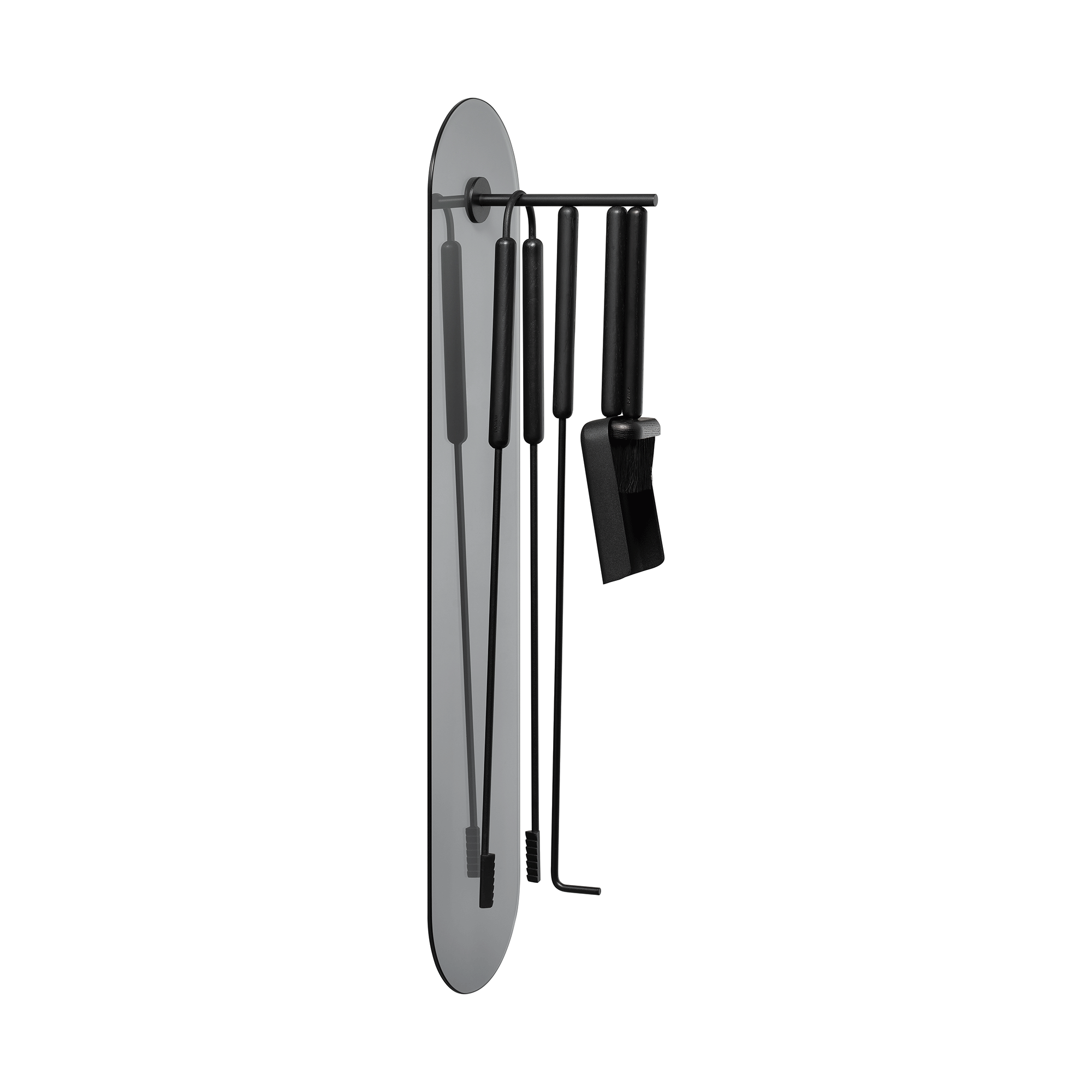 Ashi Fireplace Set 5 pcs. Wall Mounted