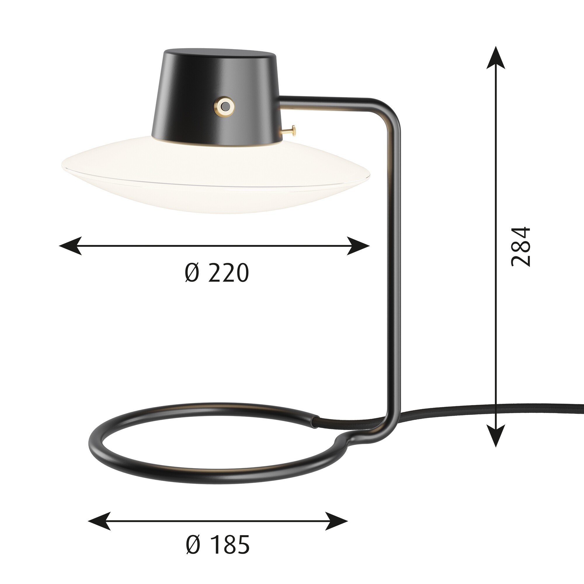 AJ Oxford Table Lamp H 28cm