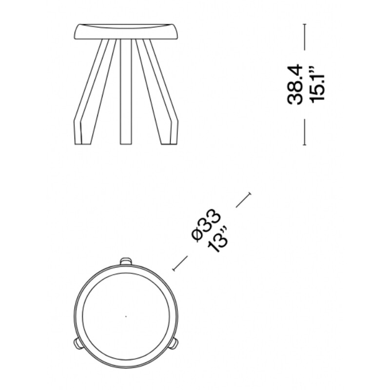 523 Tabouret Méribel Stool