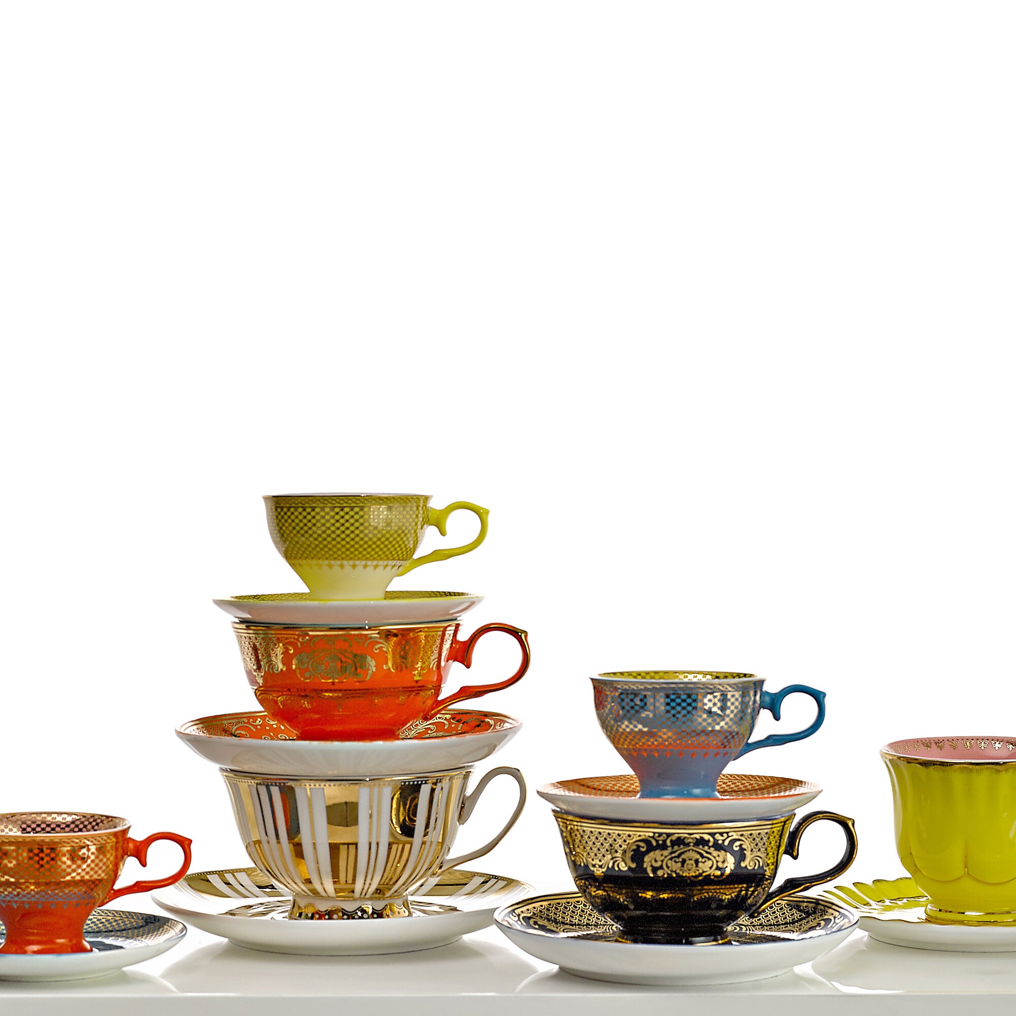 Grandpa Cup with Saucer Set of 4