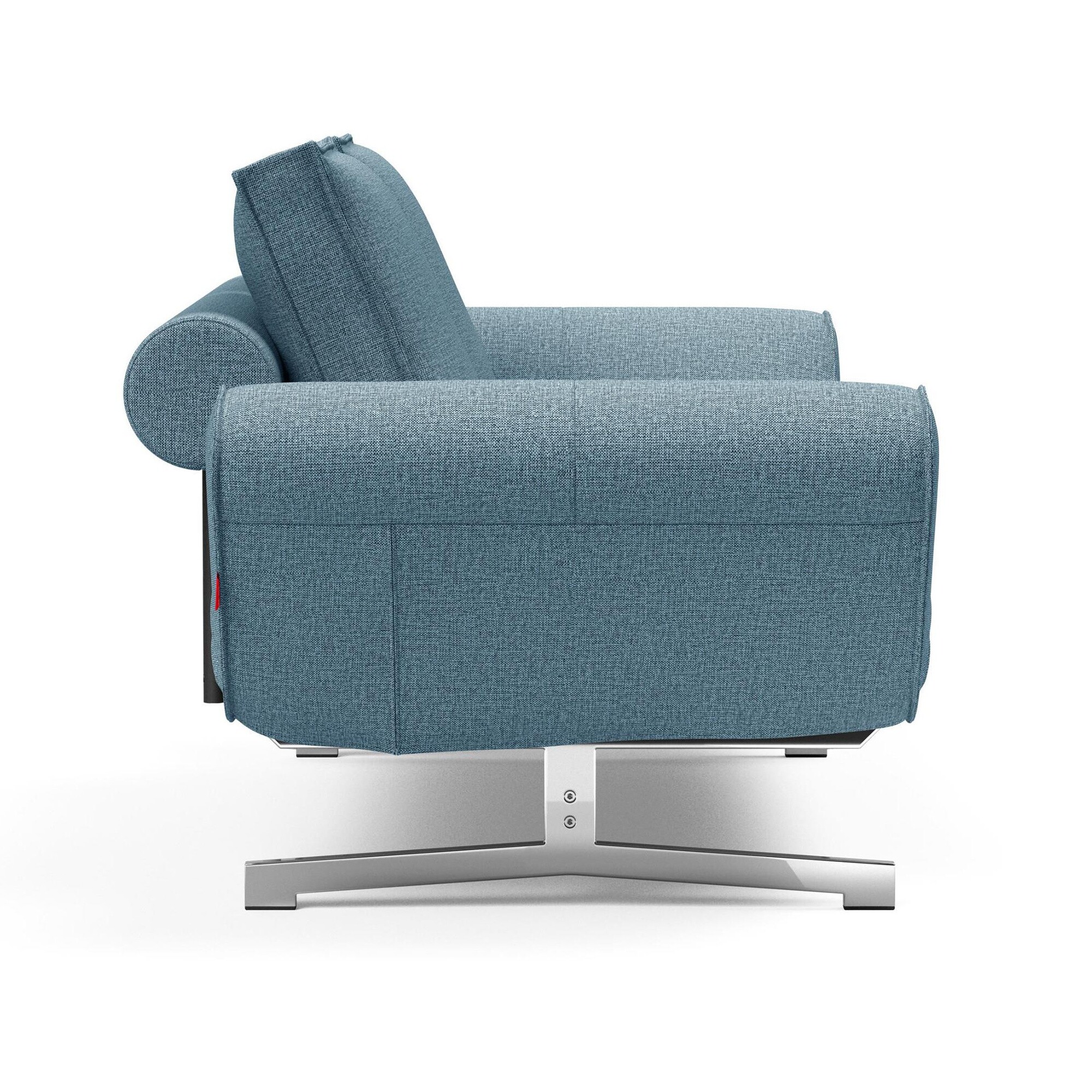 Ghia Sofa Bed Fabric Legs Chromed Steel 210x93cm