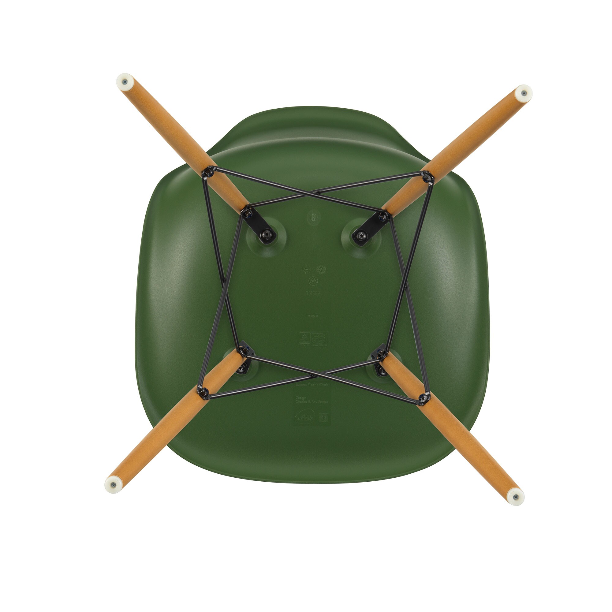 Eames Plastic Side Chair DSW RE Golden Maple