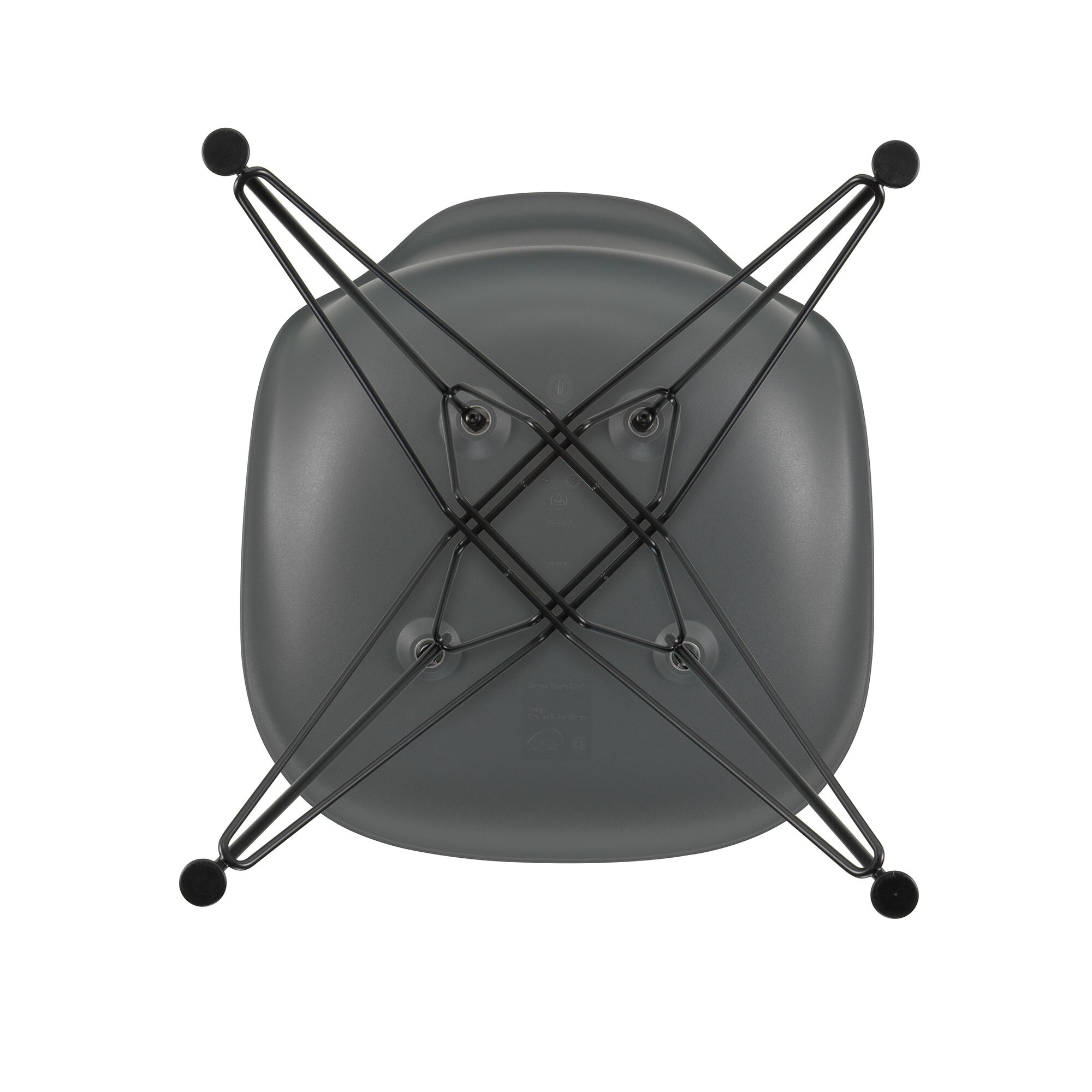 Eames Plastic Side Chair DSR RE Black Base