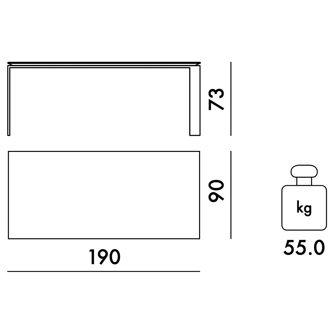 Four Dining Table 190x90cm