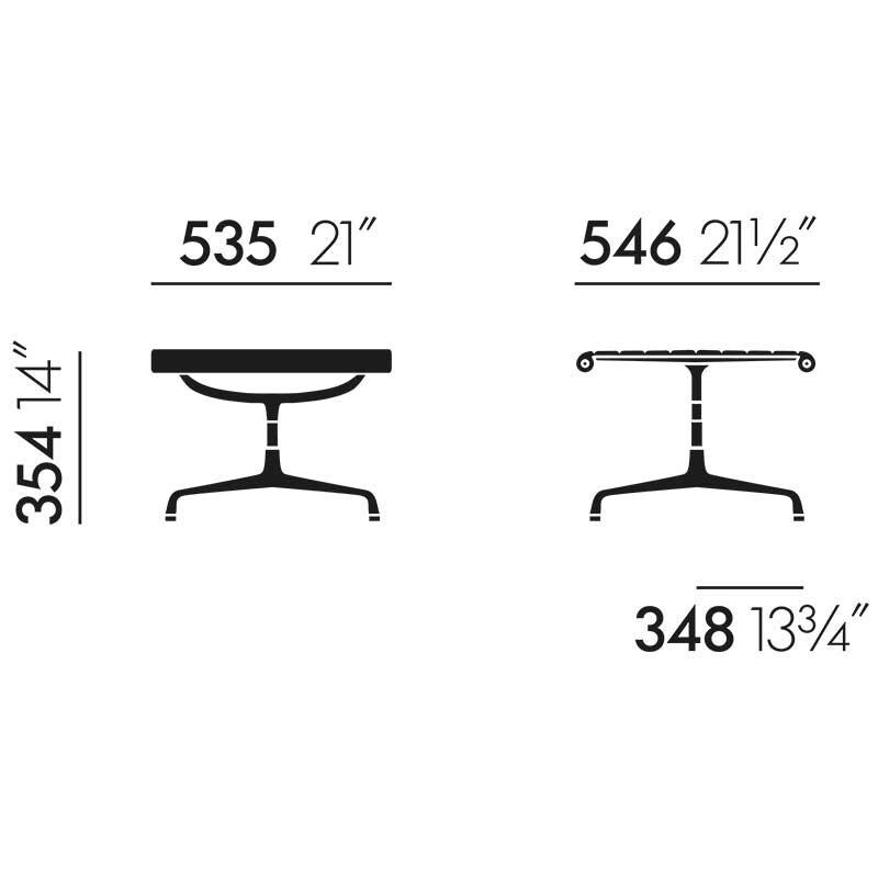 EA 125 Aluminium Chair Ottoman
