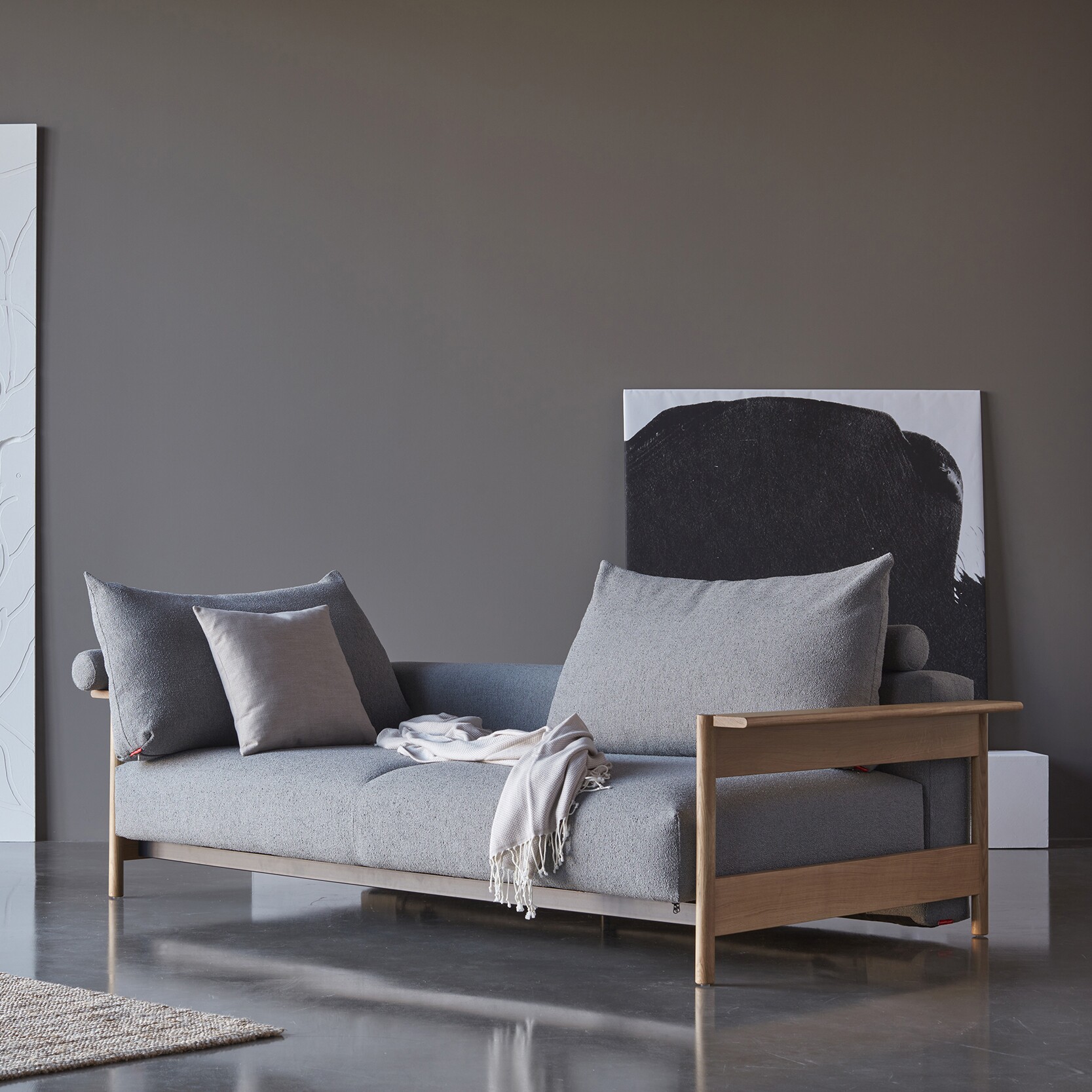 Malloy Wood Sofa Bed 230x118cm