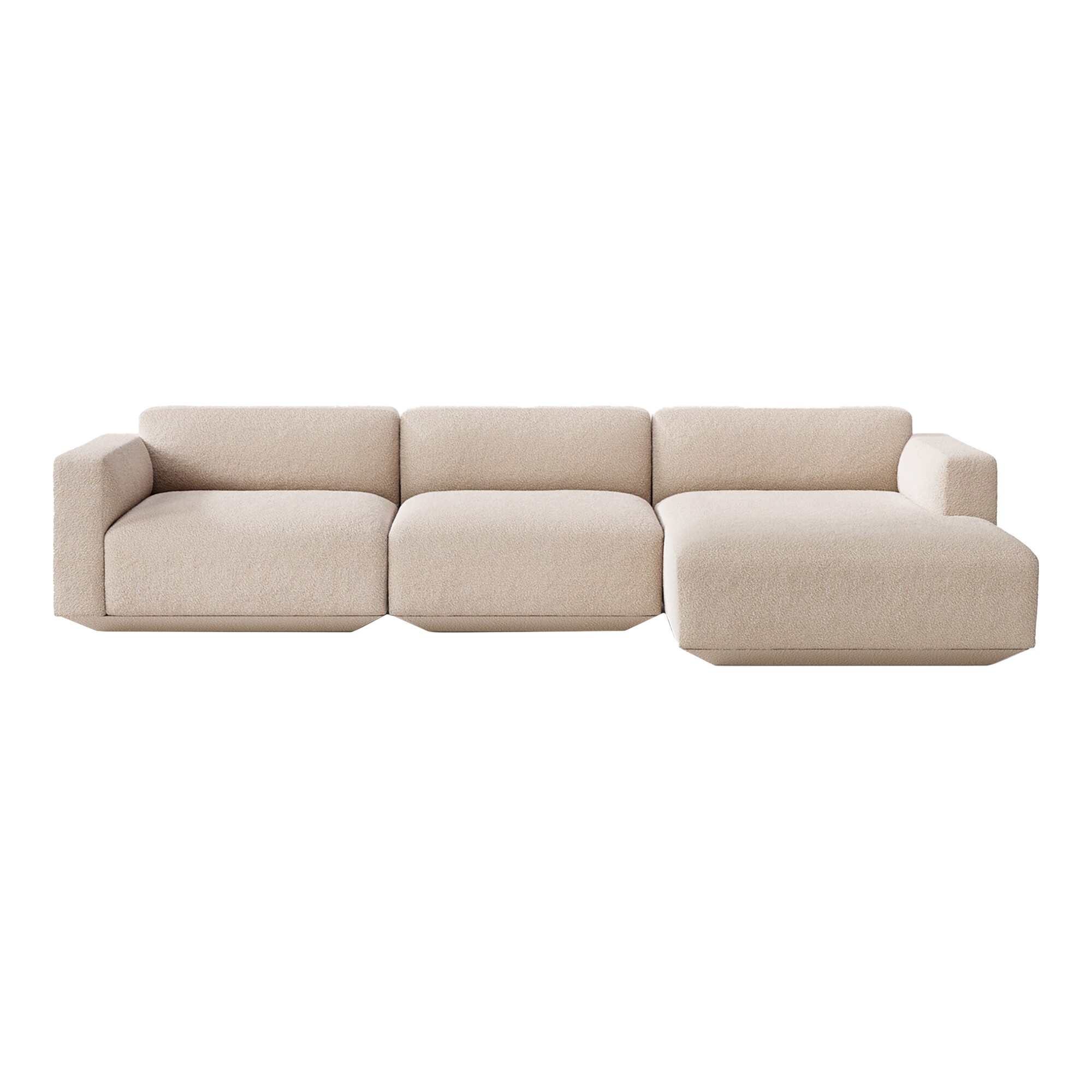 Develius 3-Seater Sofa Chaise Longue Right
