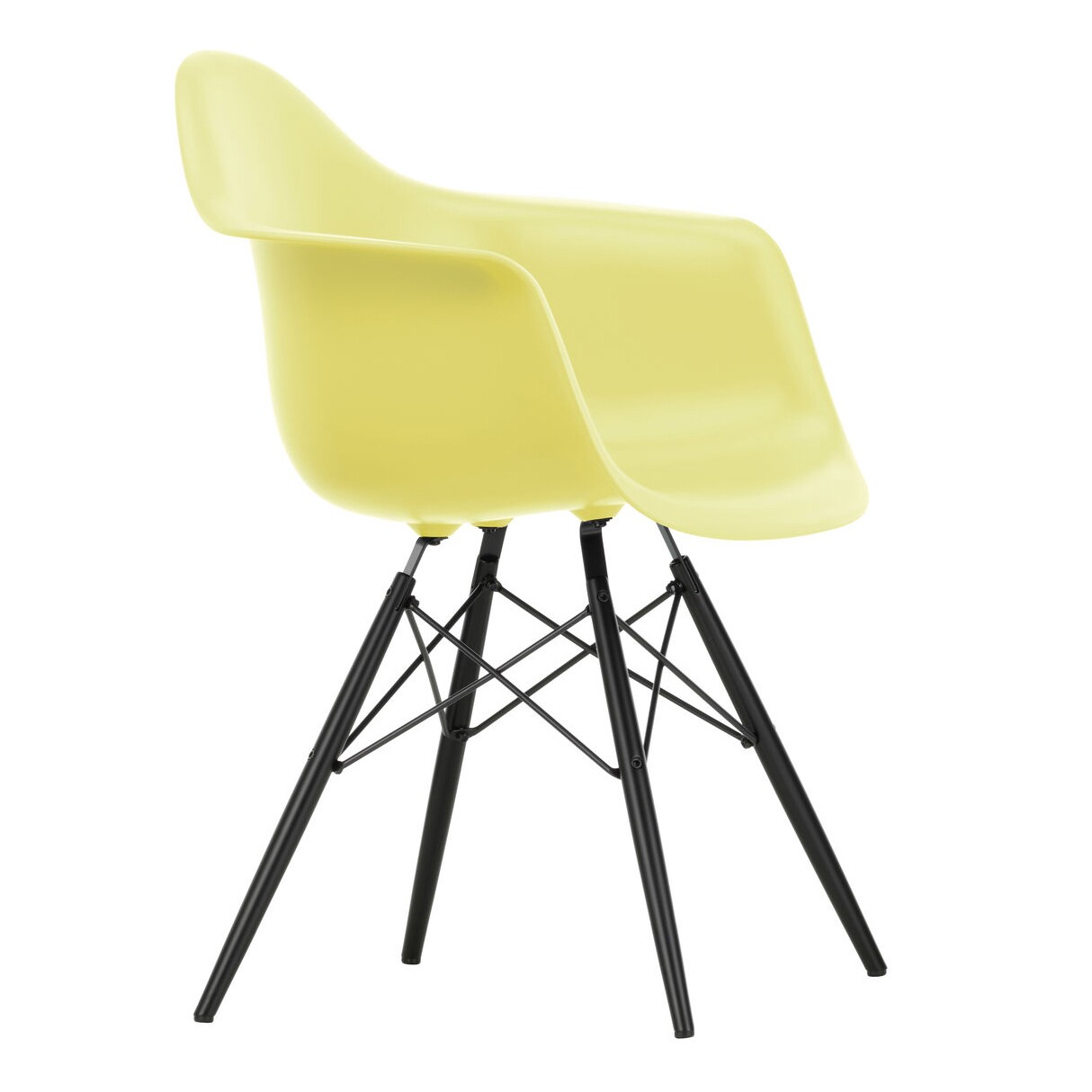 Eames Plastic Armchair DAW RE Black Maple Base