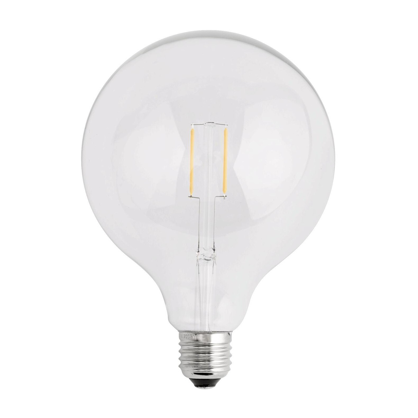 LED E27 GLOBE FILAMENT CLEAR 2W