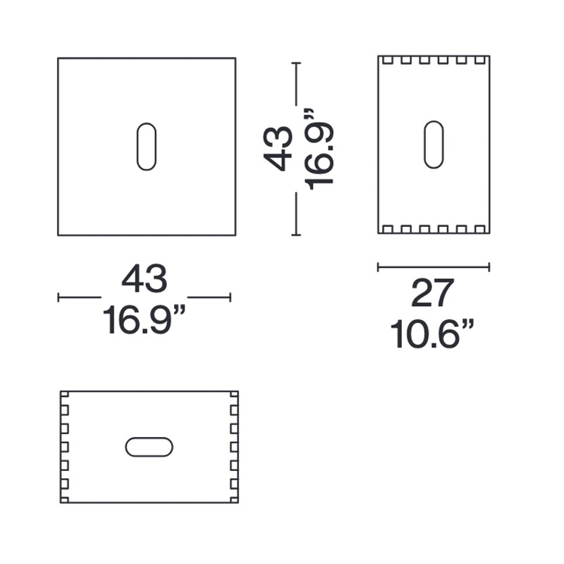 LC14 Tabouret Cabanon Stool/Side Table