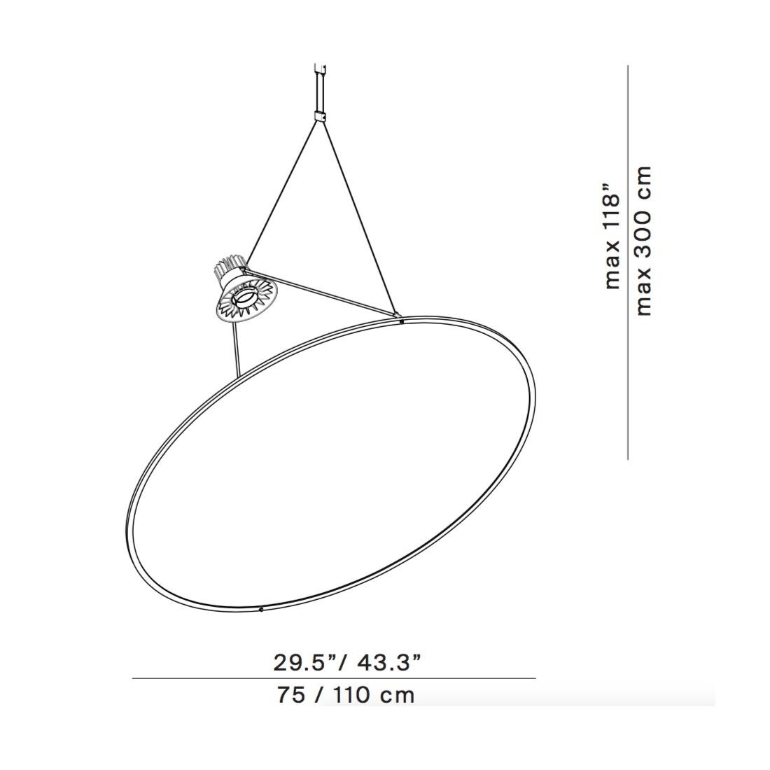 Amisol D91 LED Suspension Lamp Ø 75cm