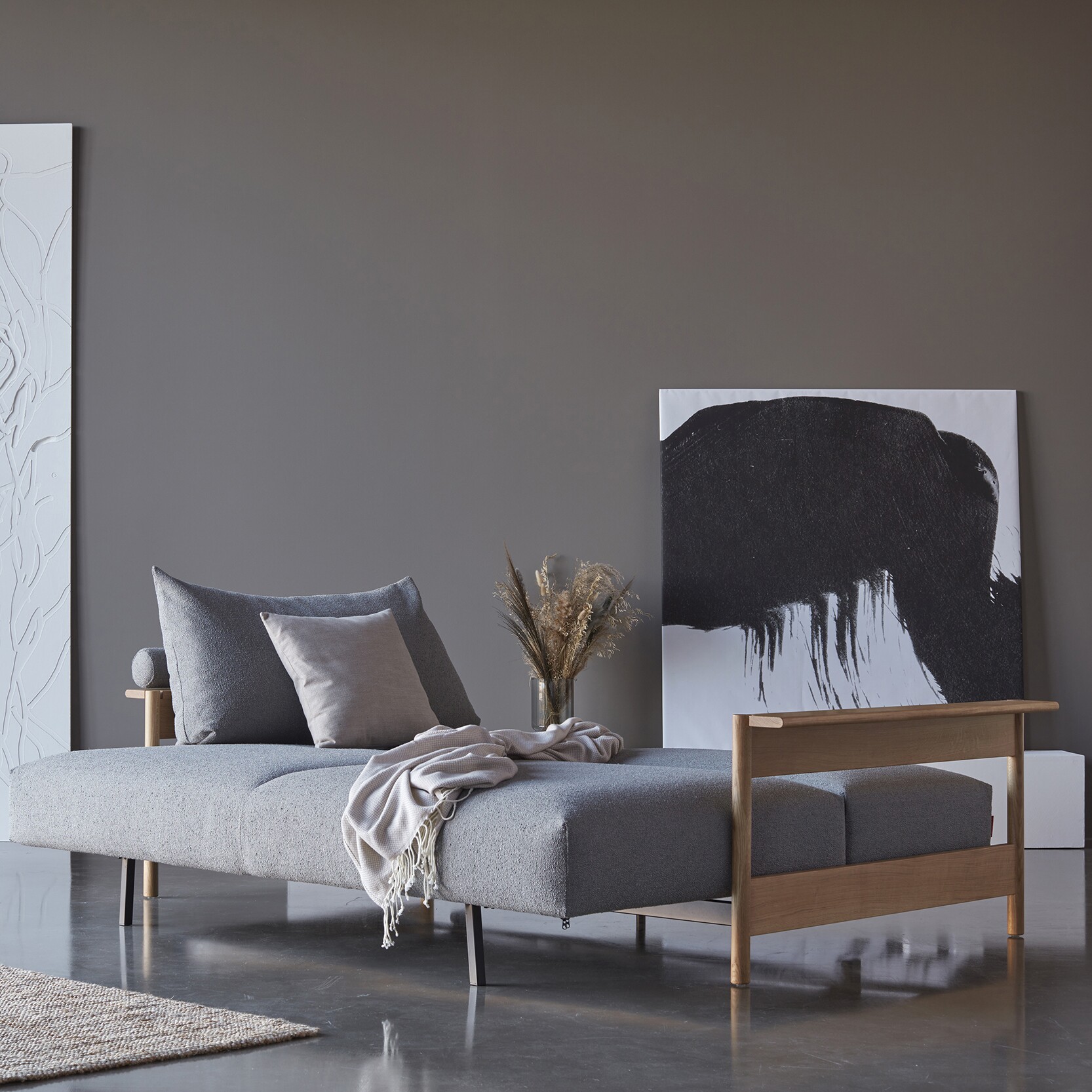 Malloy Wood Sofa Bed 230x118cm