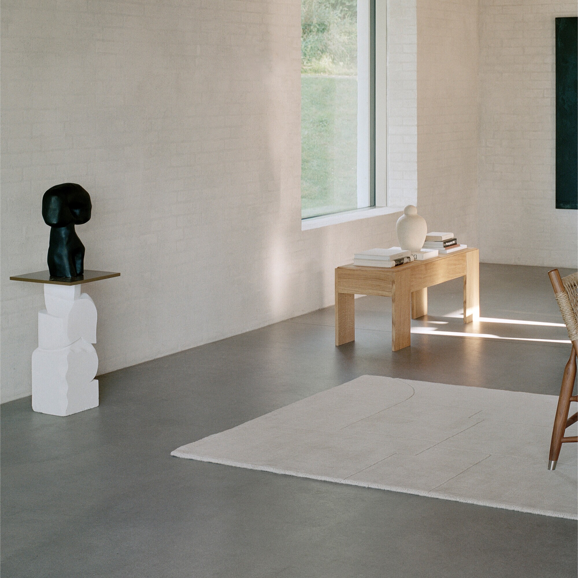 Geometric Maze Wool Rug 140x200cm