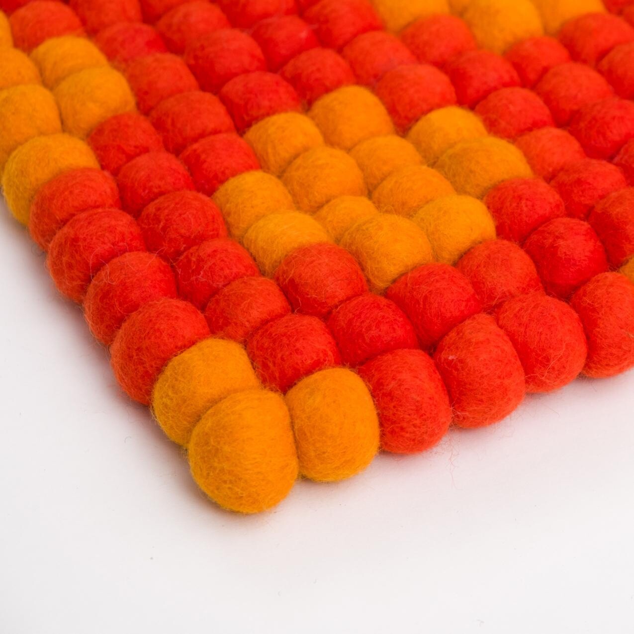Kerala Felt Ball Rug rectangular