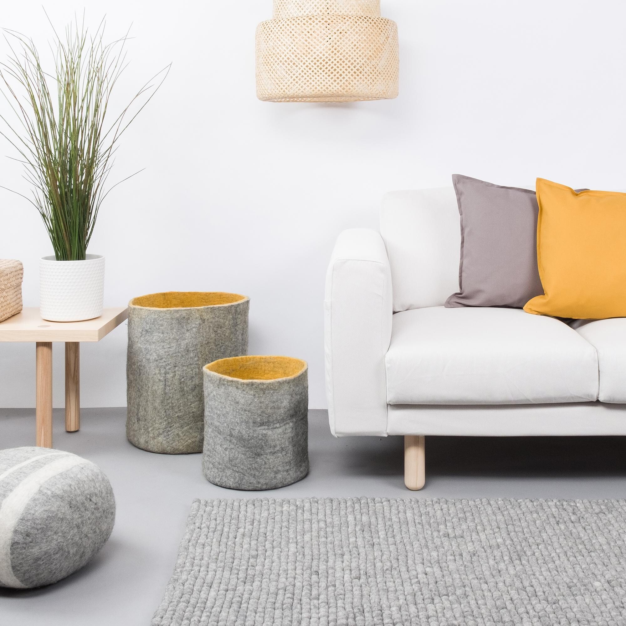 Carl Felt Ball Rug rectangular