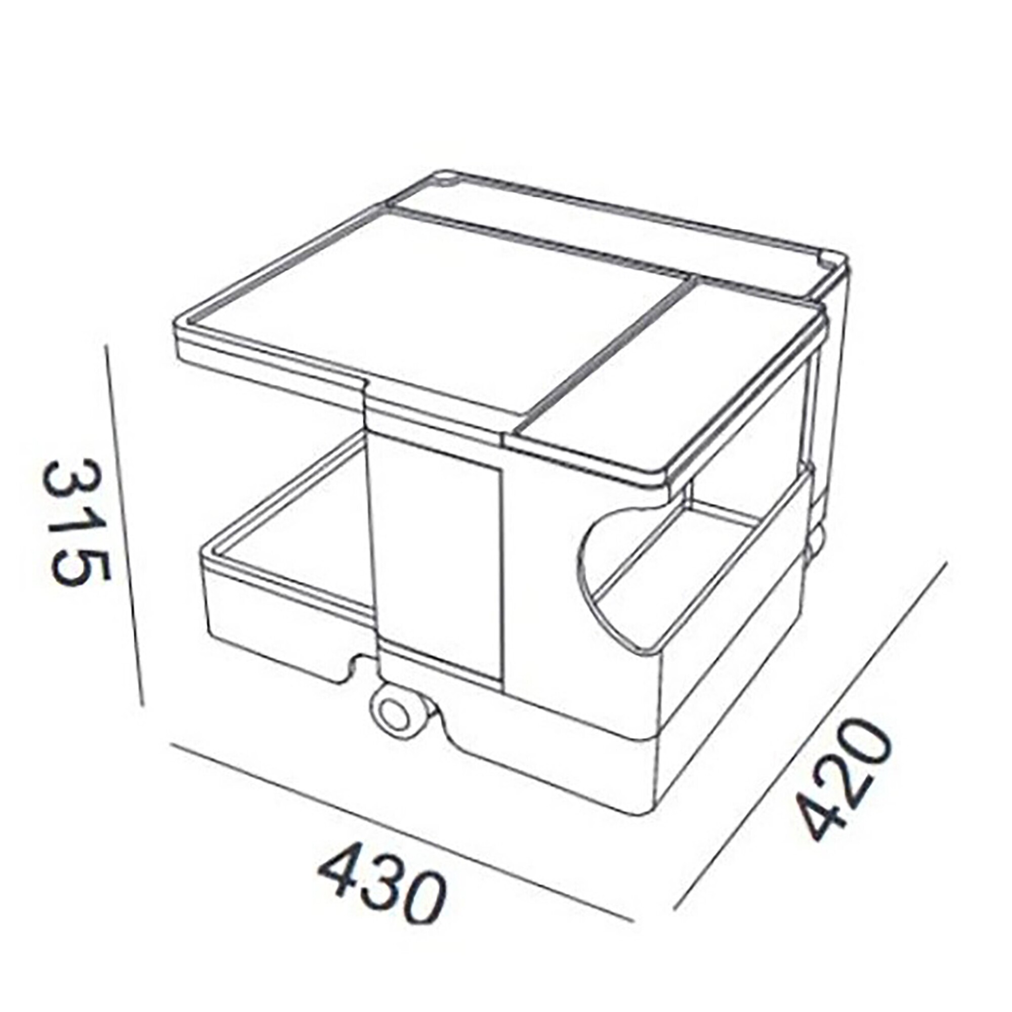 Boby 1/0 Container on Wheels XS