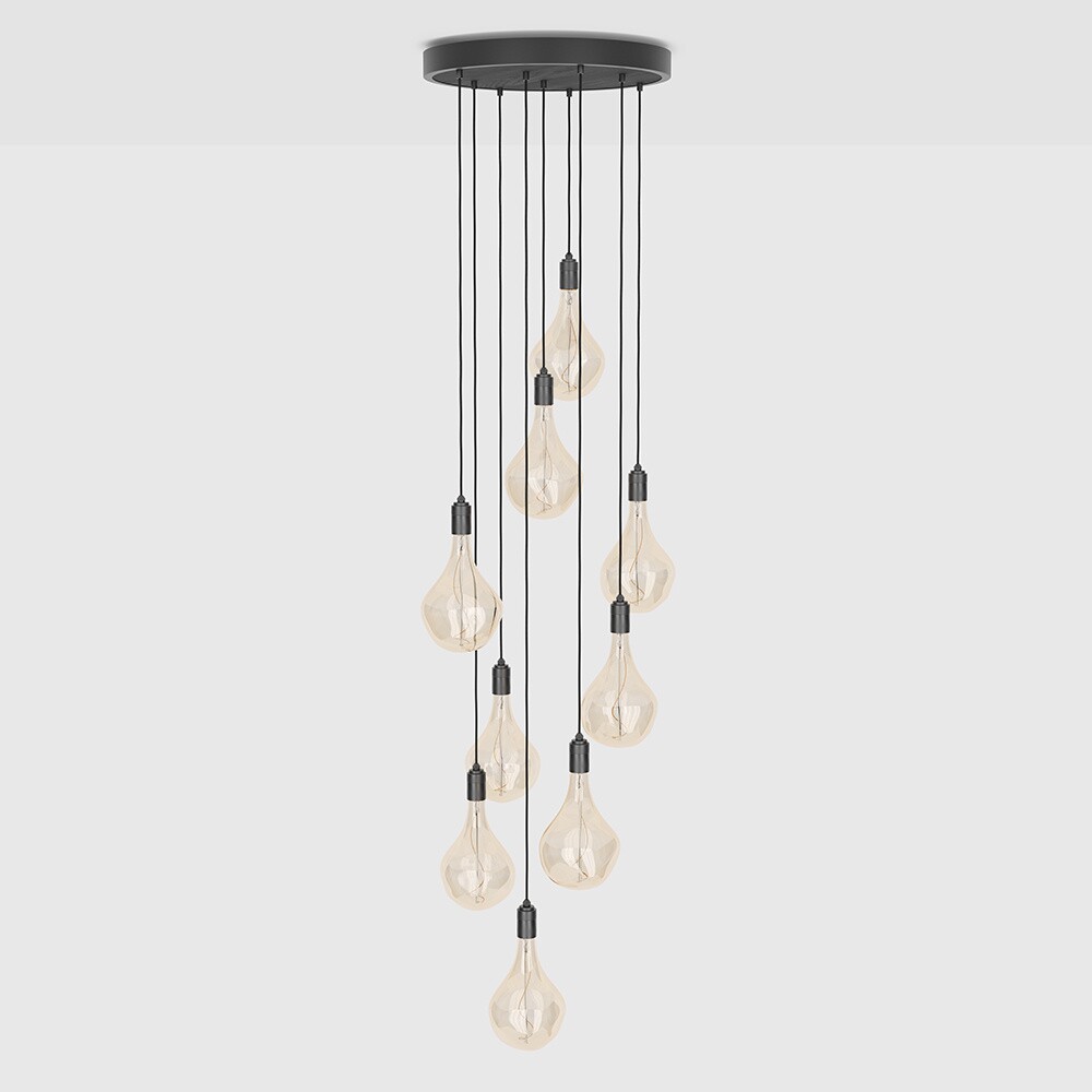 Graphite Nine Pendant with Voronoi II Suspension Lamp