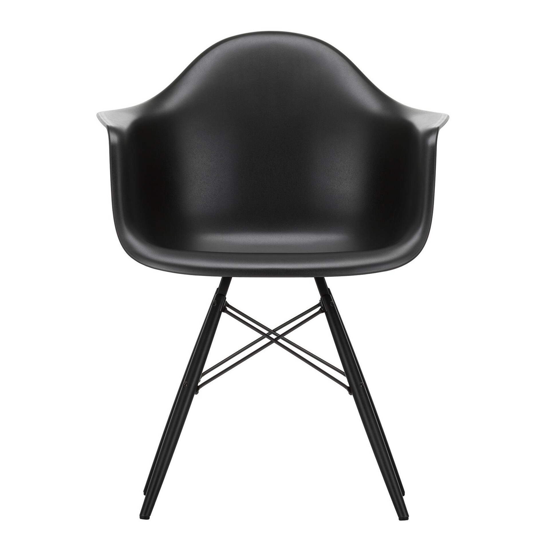 Eames Plastic Armchair DAW RE Black Maple Base