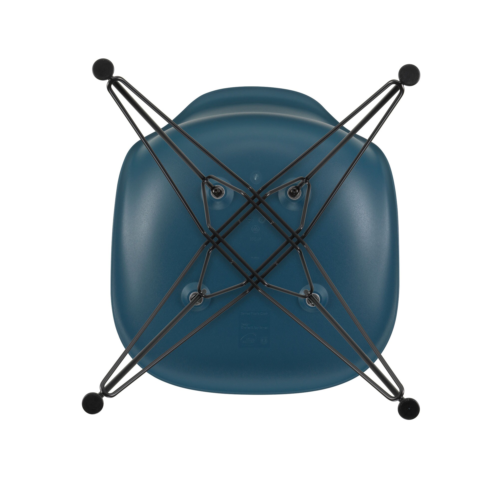 Eames Plastic Side Chair DSR RE Black Base