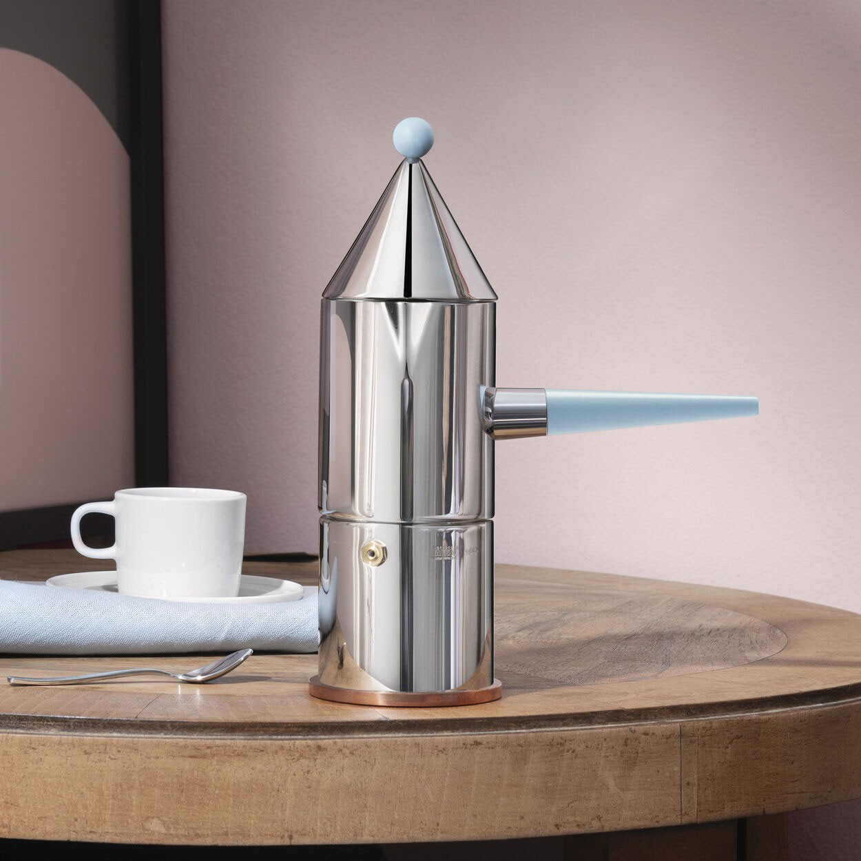 Alessi100 La Conica Manico Lungo Espresso Maker