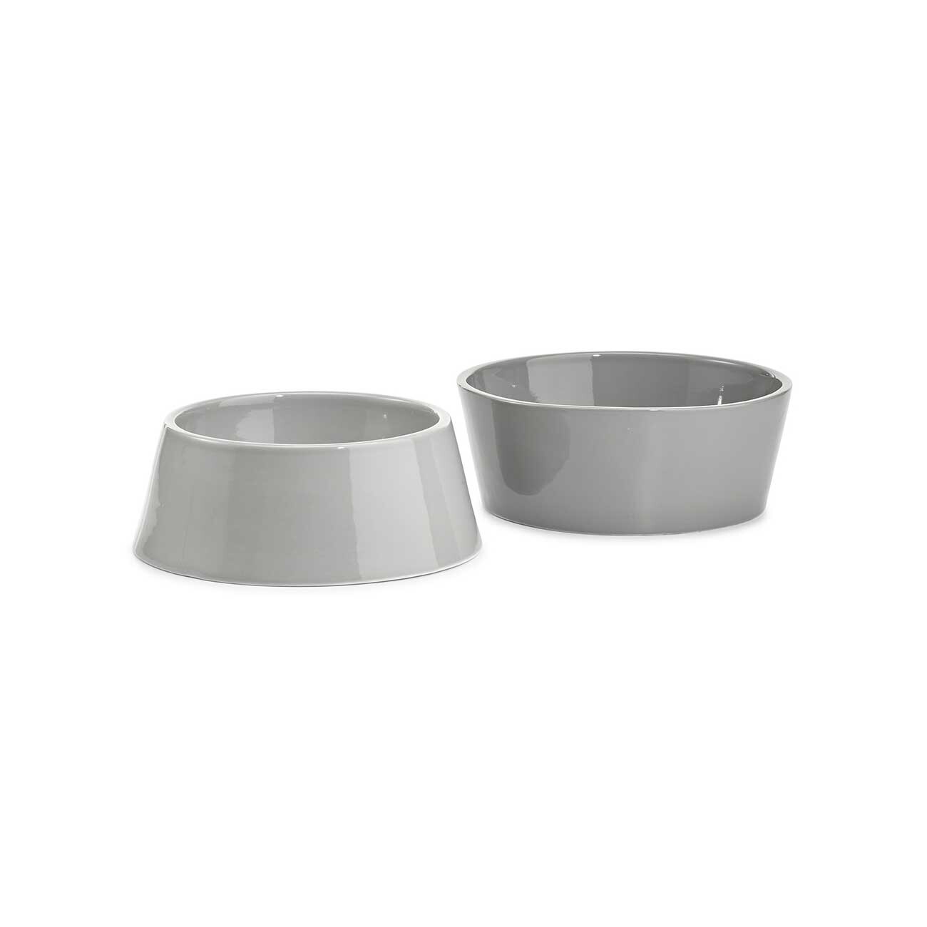 Doppio Set of 2 Dog Bowls with Wooden Tray SM