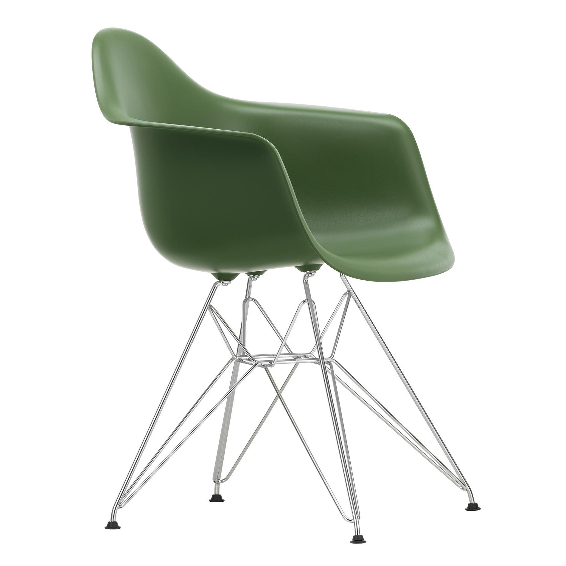 Eames Plastic Armchair DAR RE Chromed Base
