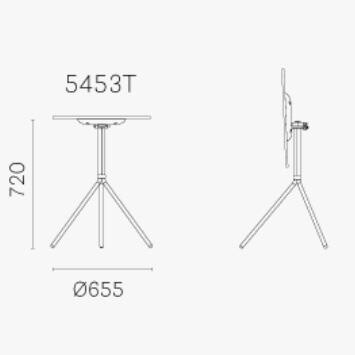 Nolita 5453T Garden Table Round H 72cm