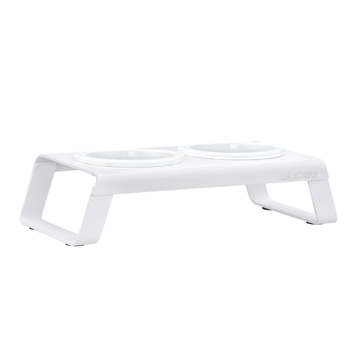 Desco Cat Bowl Stand with Porcelain Bowls