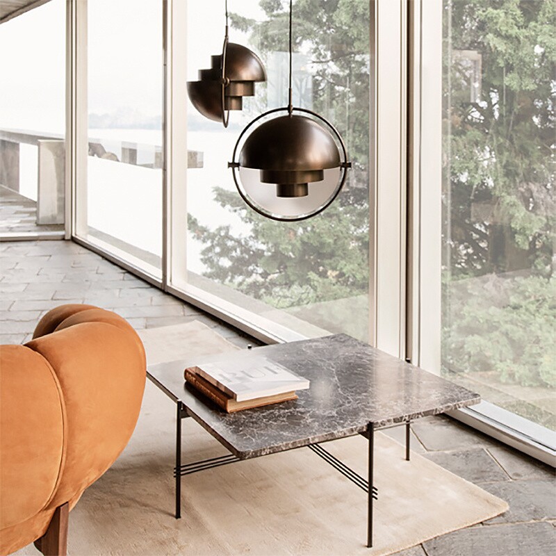 Multi-Lite Suspension Lamp Ø25.5cm Frame Black Brass