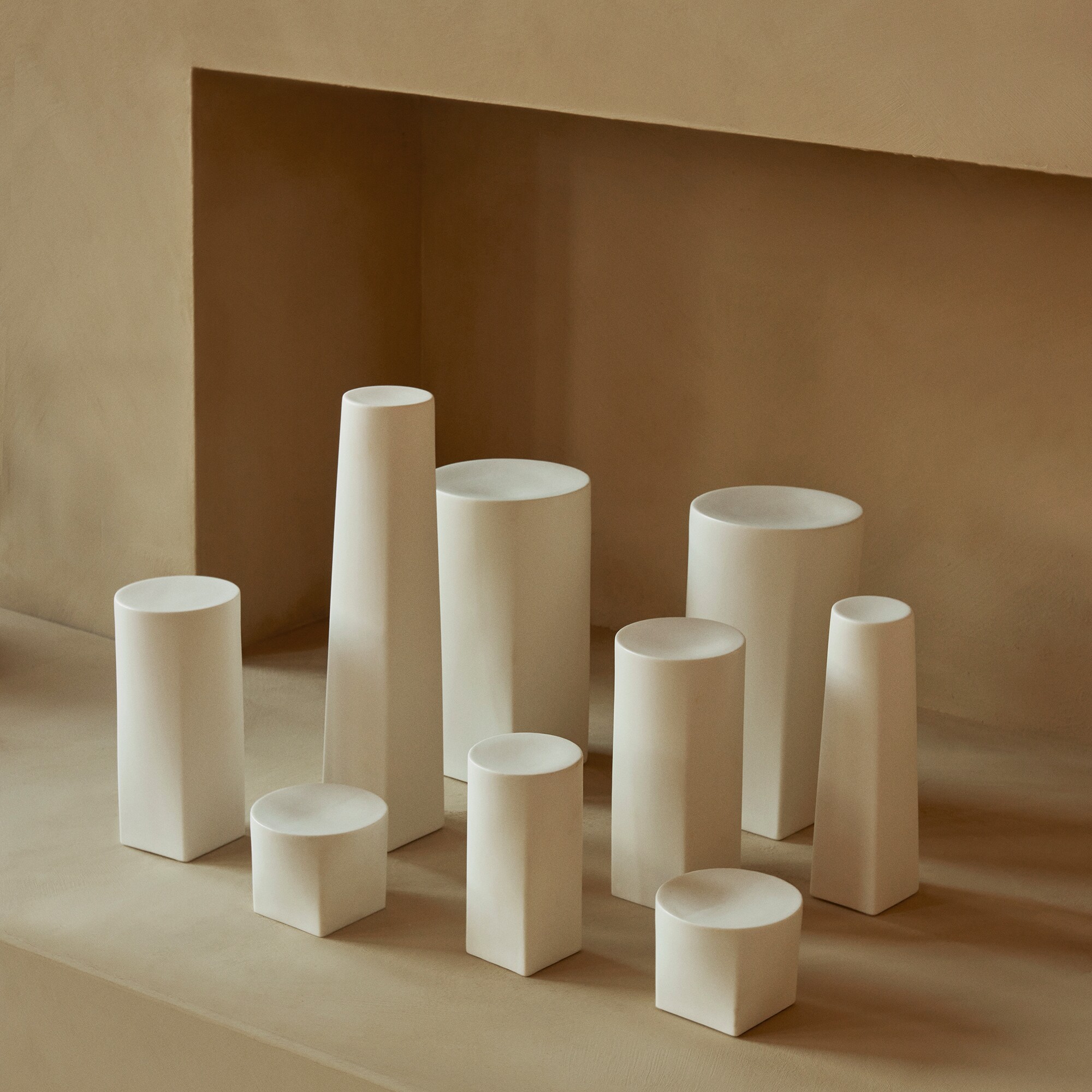 Ignus LED Candle Porcelain H 25cm
