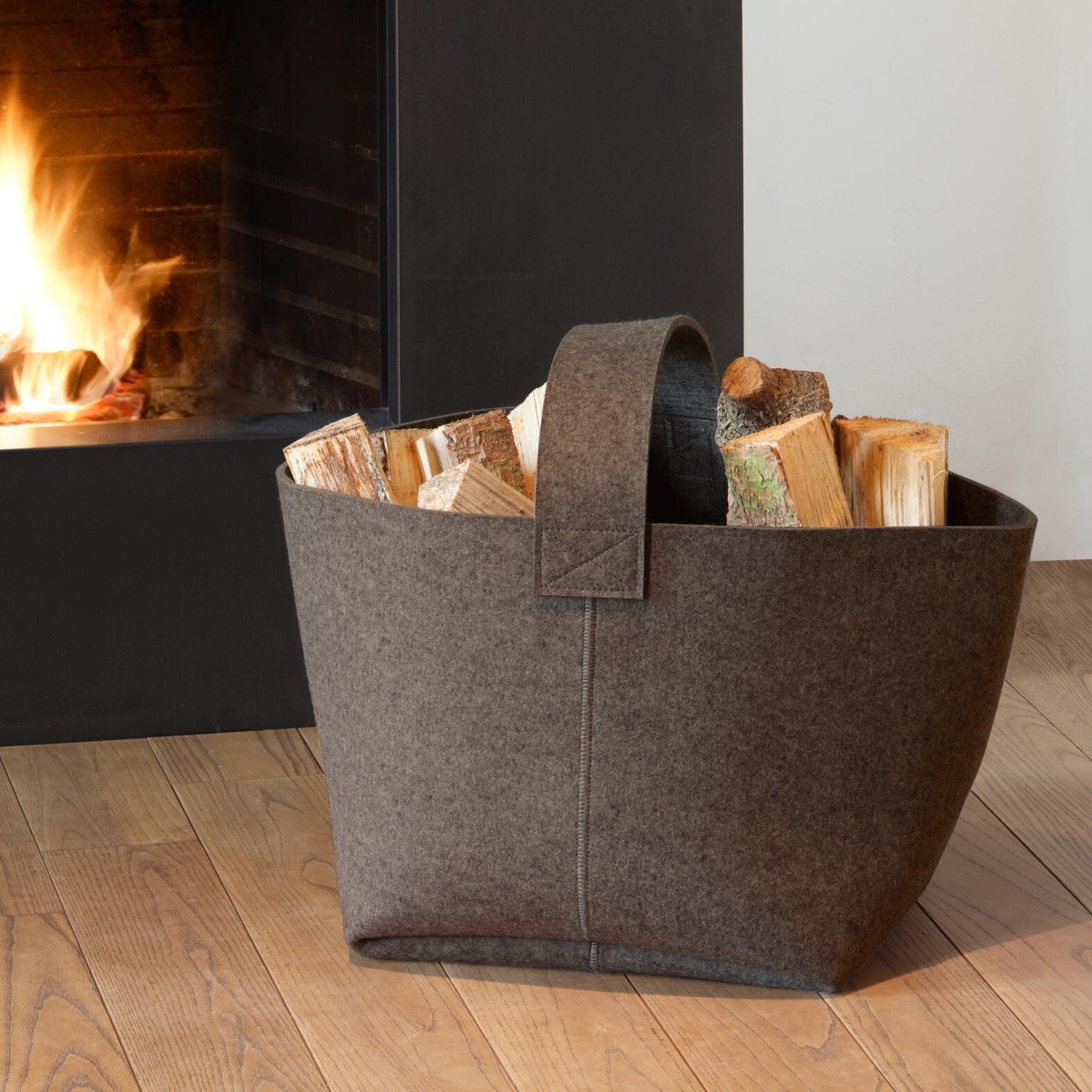 Felt Fire Wood Basket 36x36cm