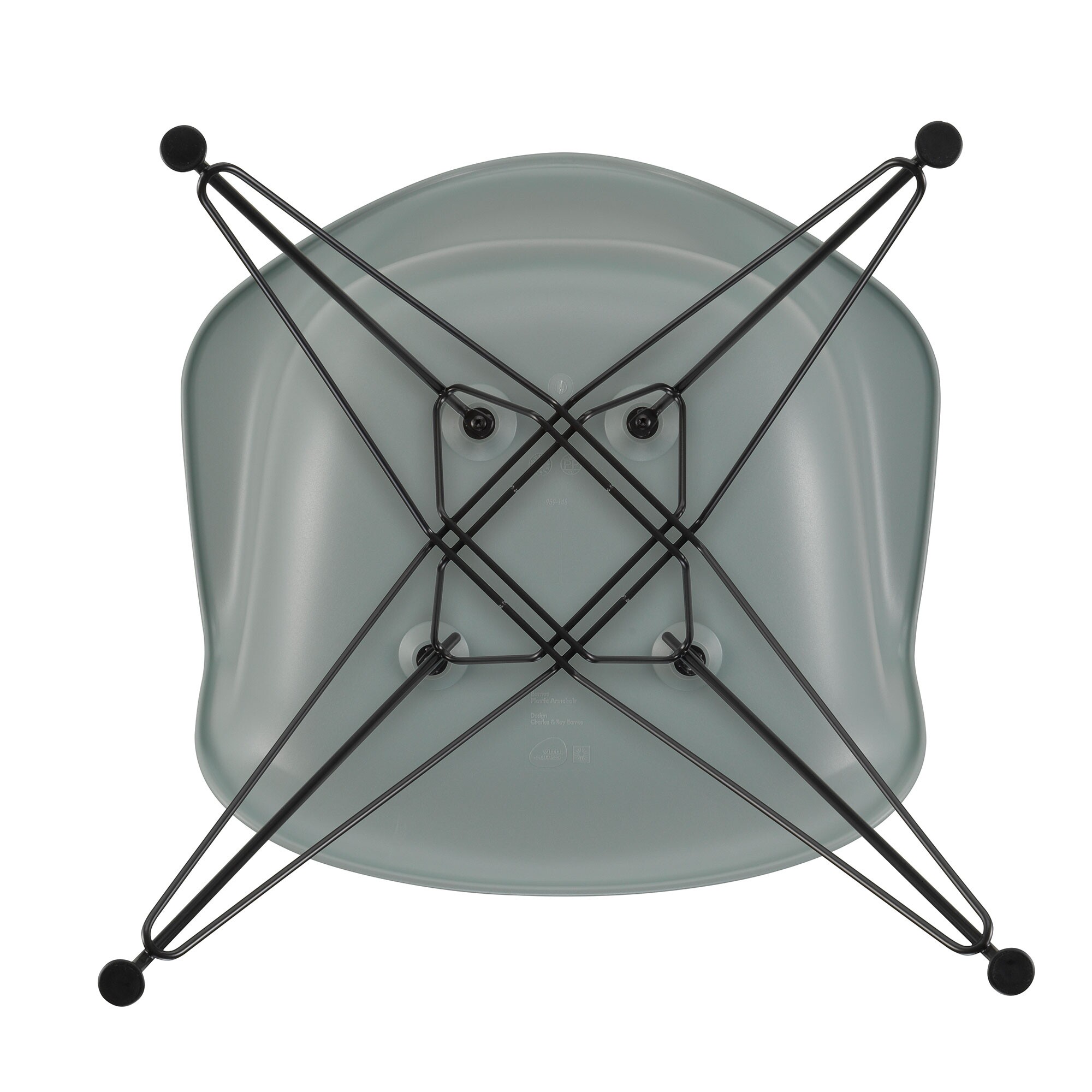 Eames Plastic Armchair DAR RE Black Base