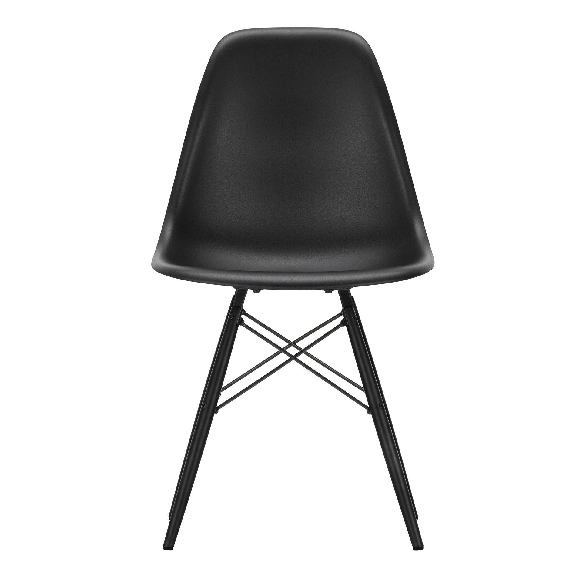 Eames Plastic Side Chair DSW RE Black Maple Base