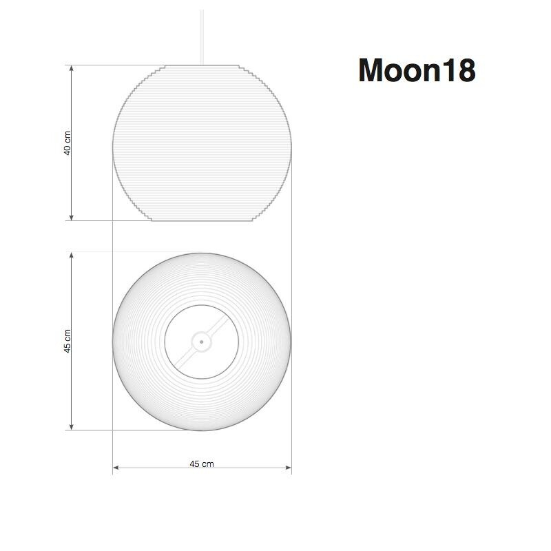 Moon Suspension Lamp White
