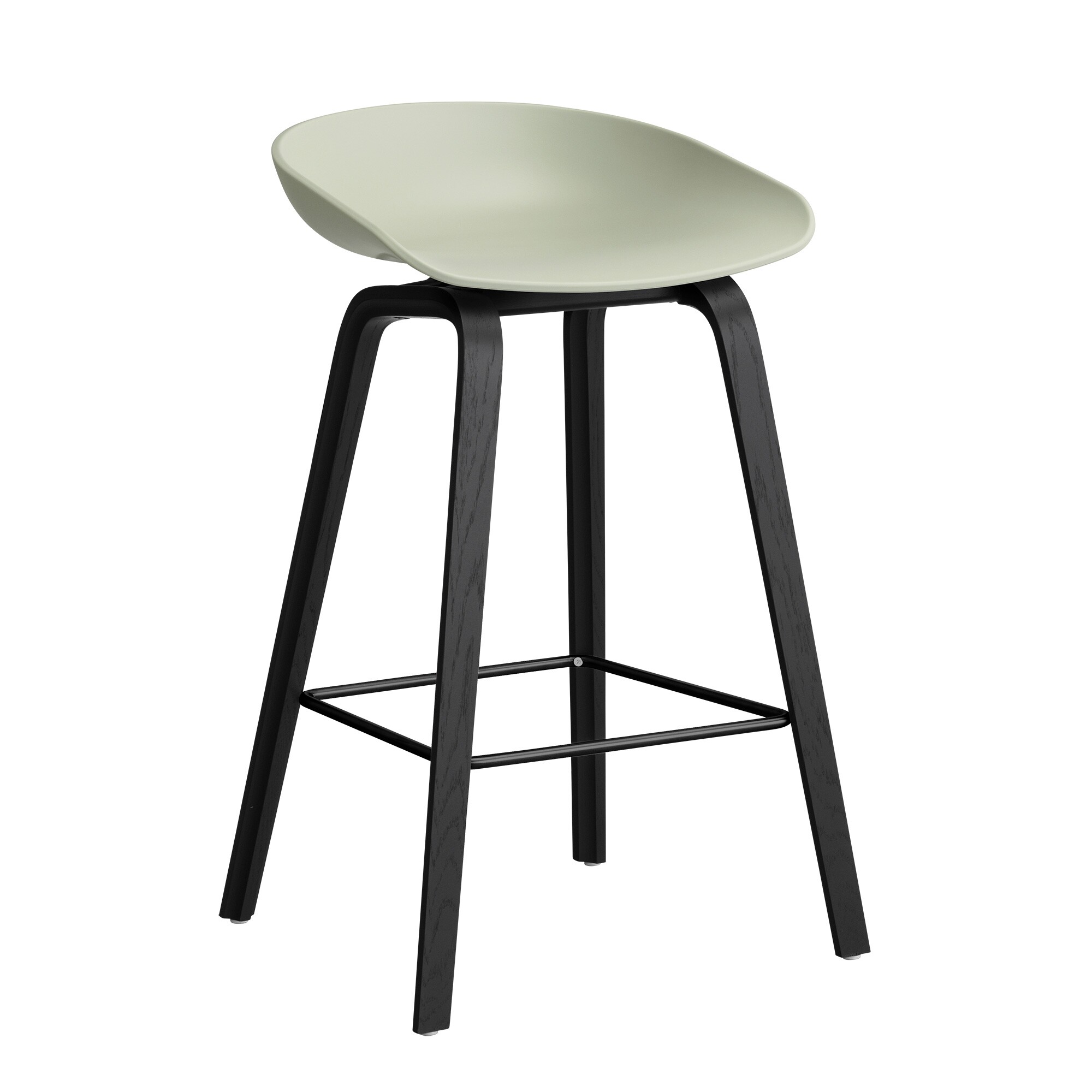 AAS 32 2.0 Bar Stool Low Black Lacquered Oak