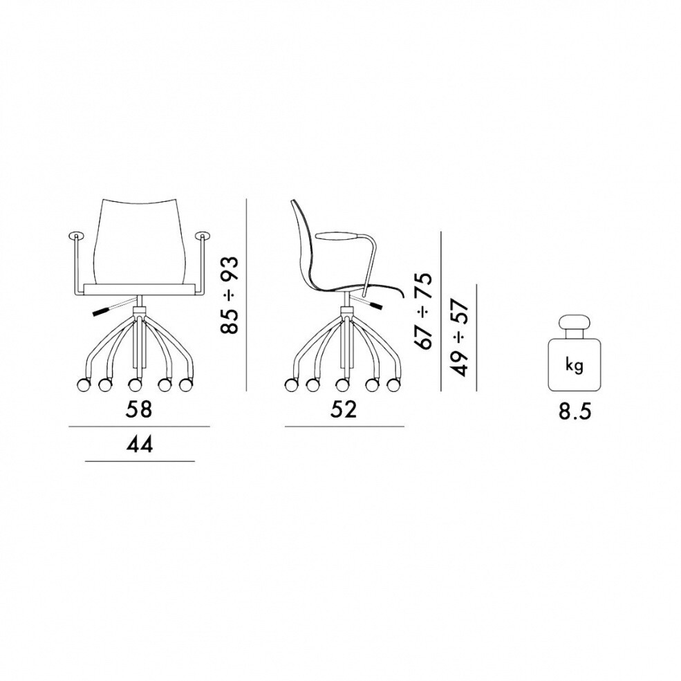 Maui Office Chair with Armrests