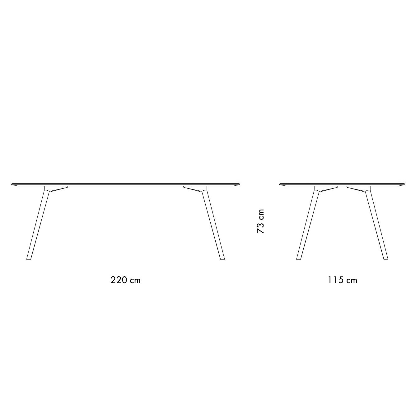 Meyer Oval Dining Table 220x115x73cm