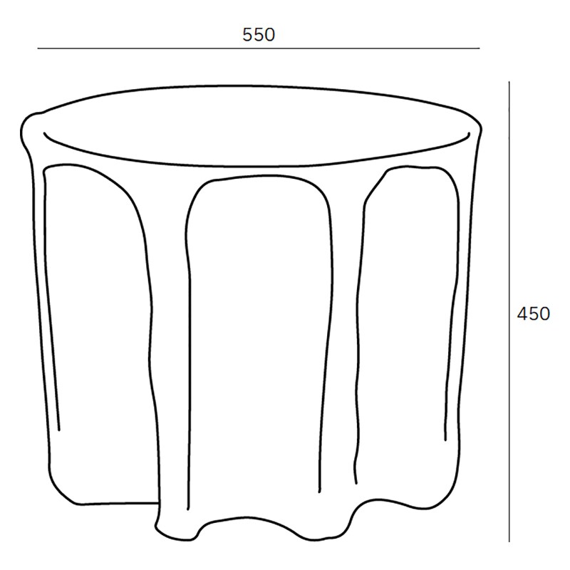 Chouchou Round Stool/Side Table H 45cm