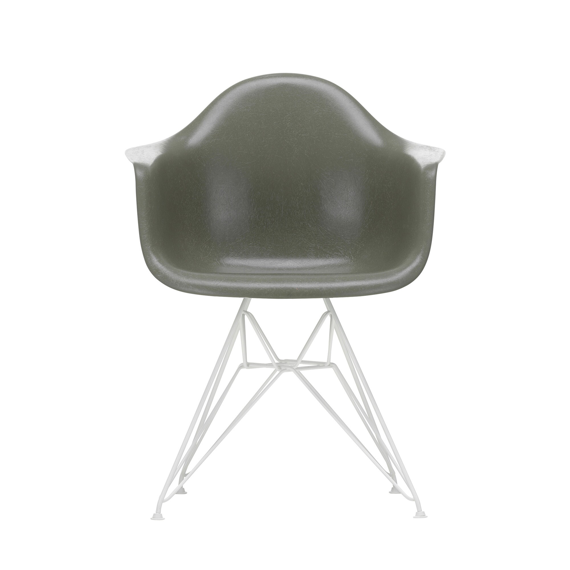 Eames Fiberglass Armchair DAR White Base