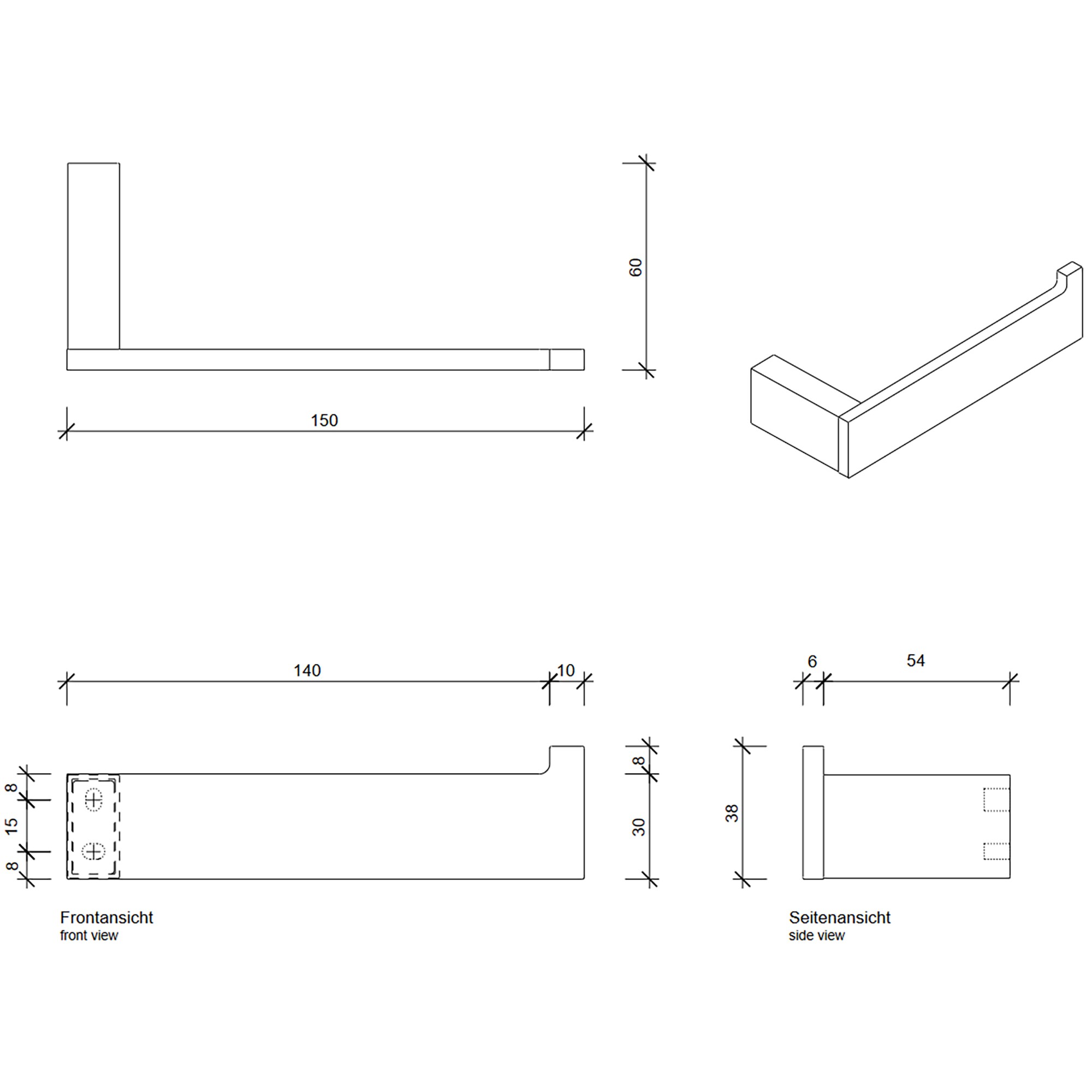 Contract TPH1 Toilet Paper Holder
