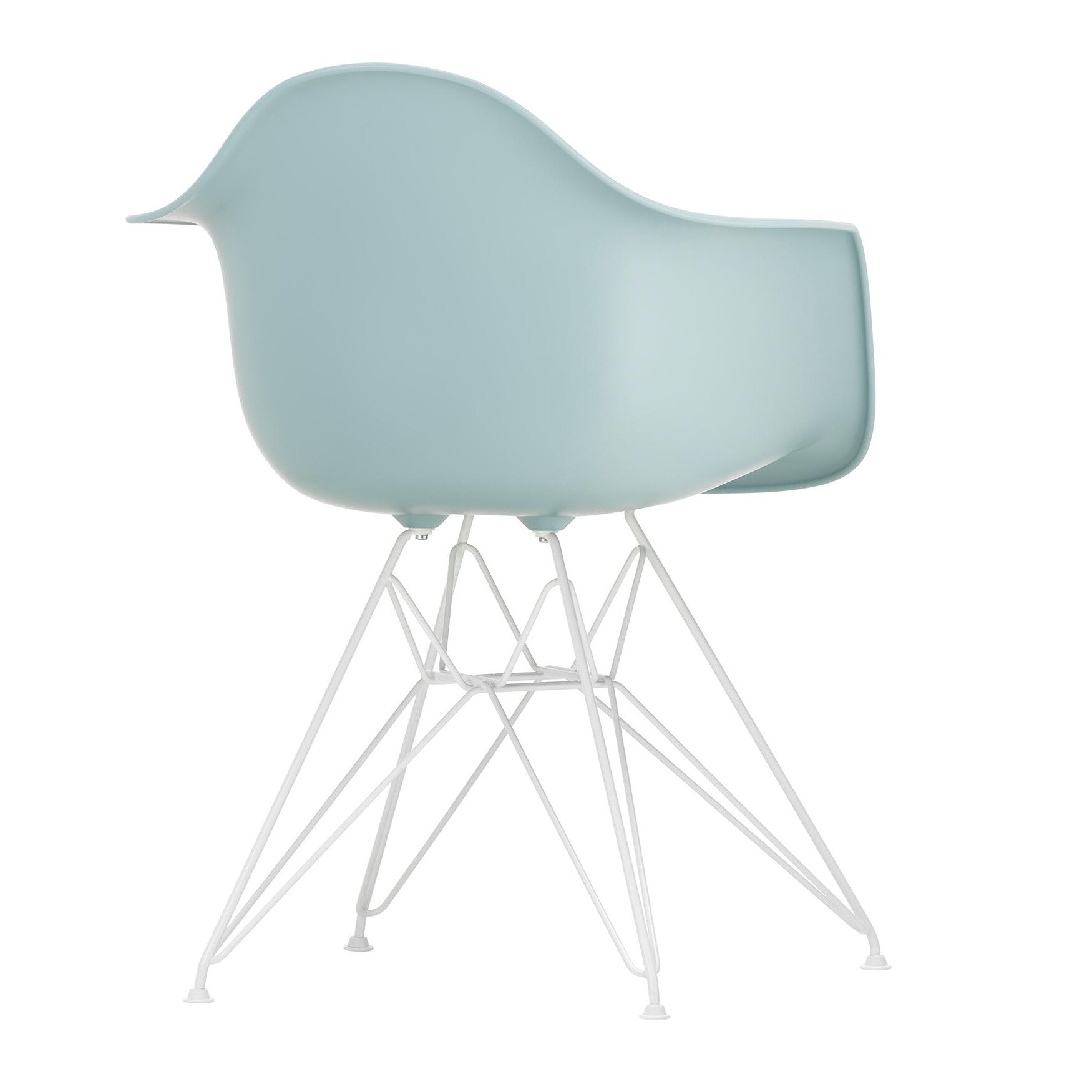 Eames Plastic Armchair DAR RE White Base