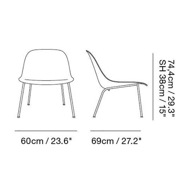 Fiber Lounge Chair Steel Base