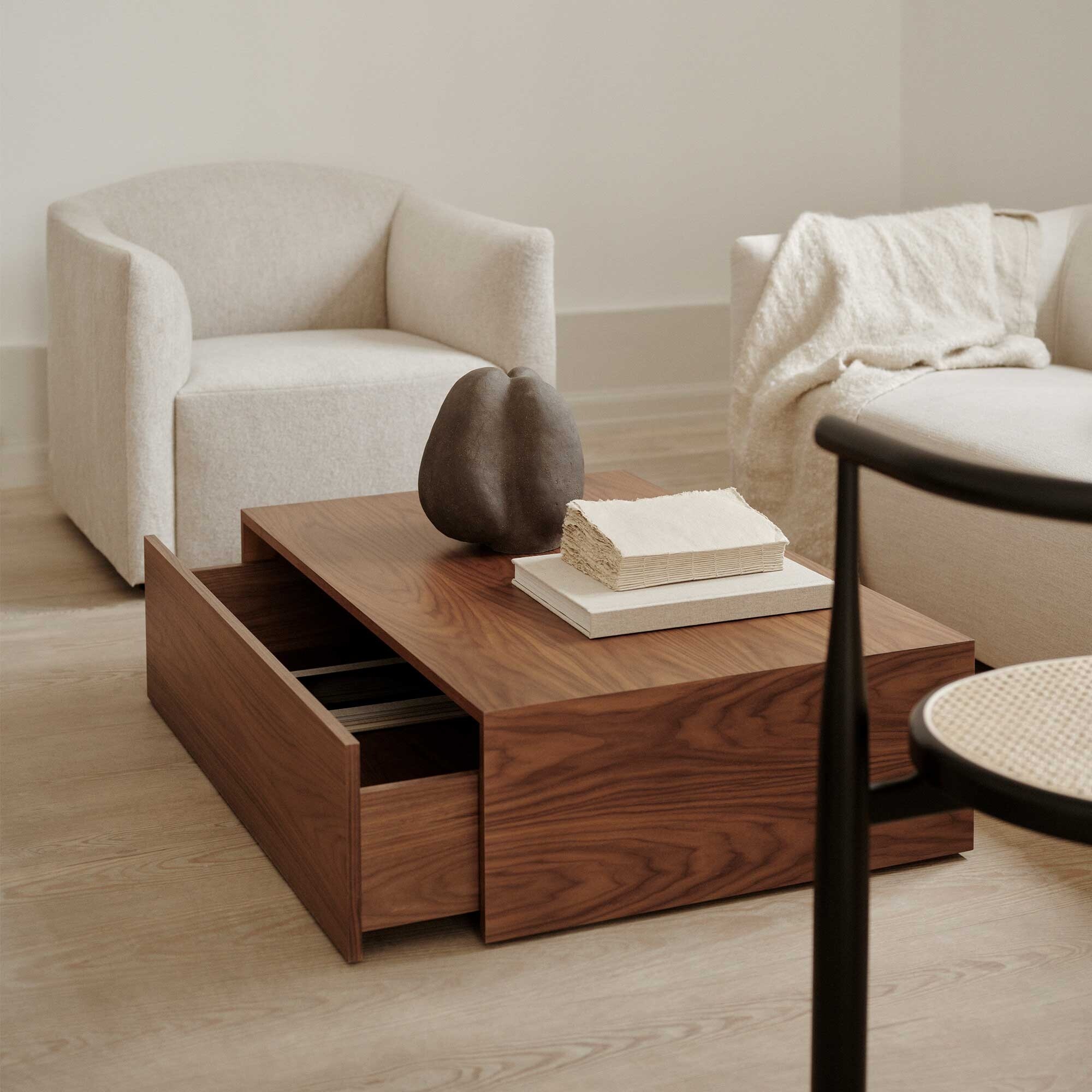 Mass High Coffee Table with Drawer