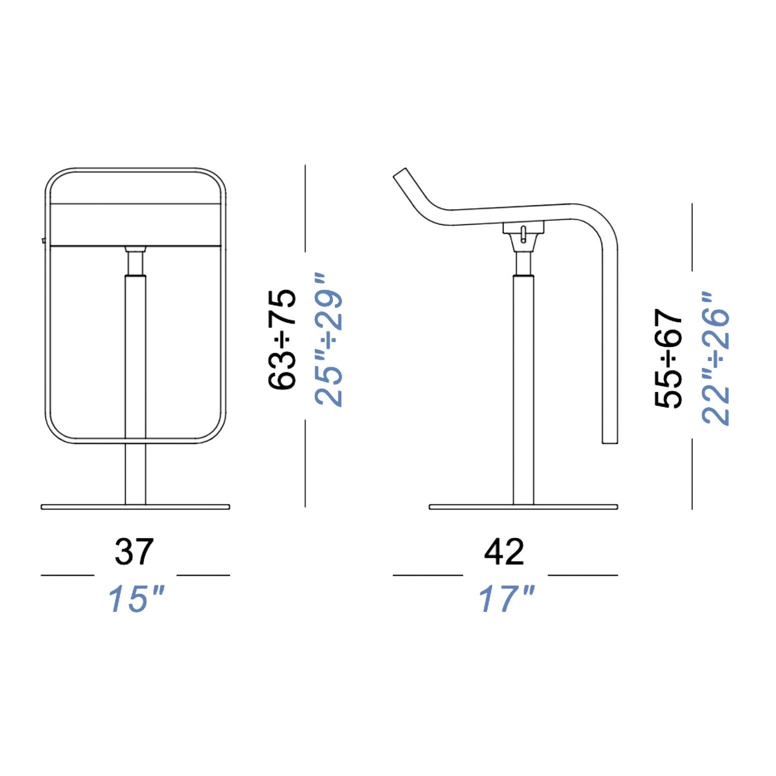 LEM S79 Bar Stool Seat Oak 63-75cm