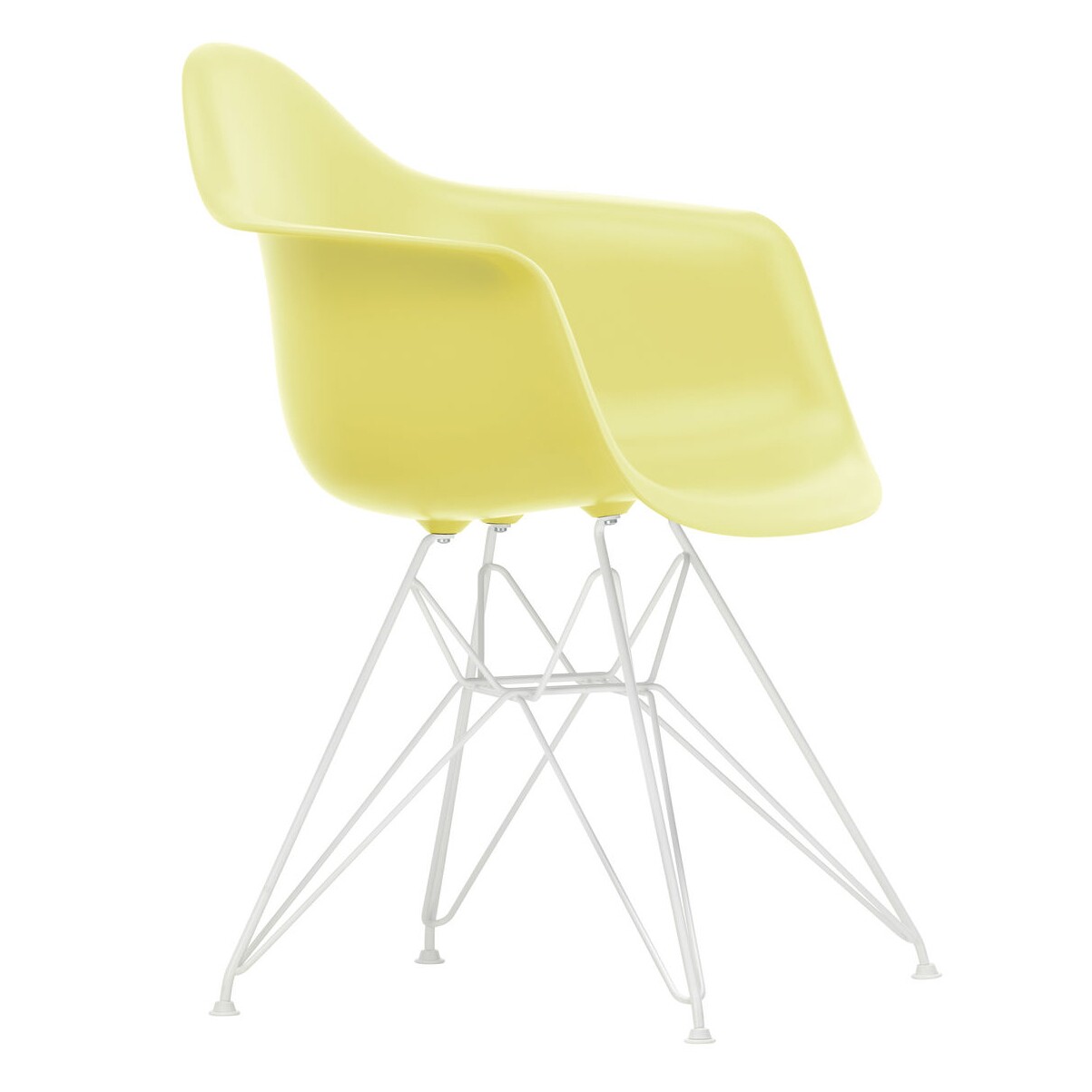 Eames Plastic Armchair DAR RE White Base