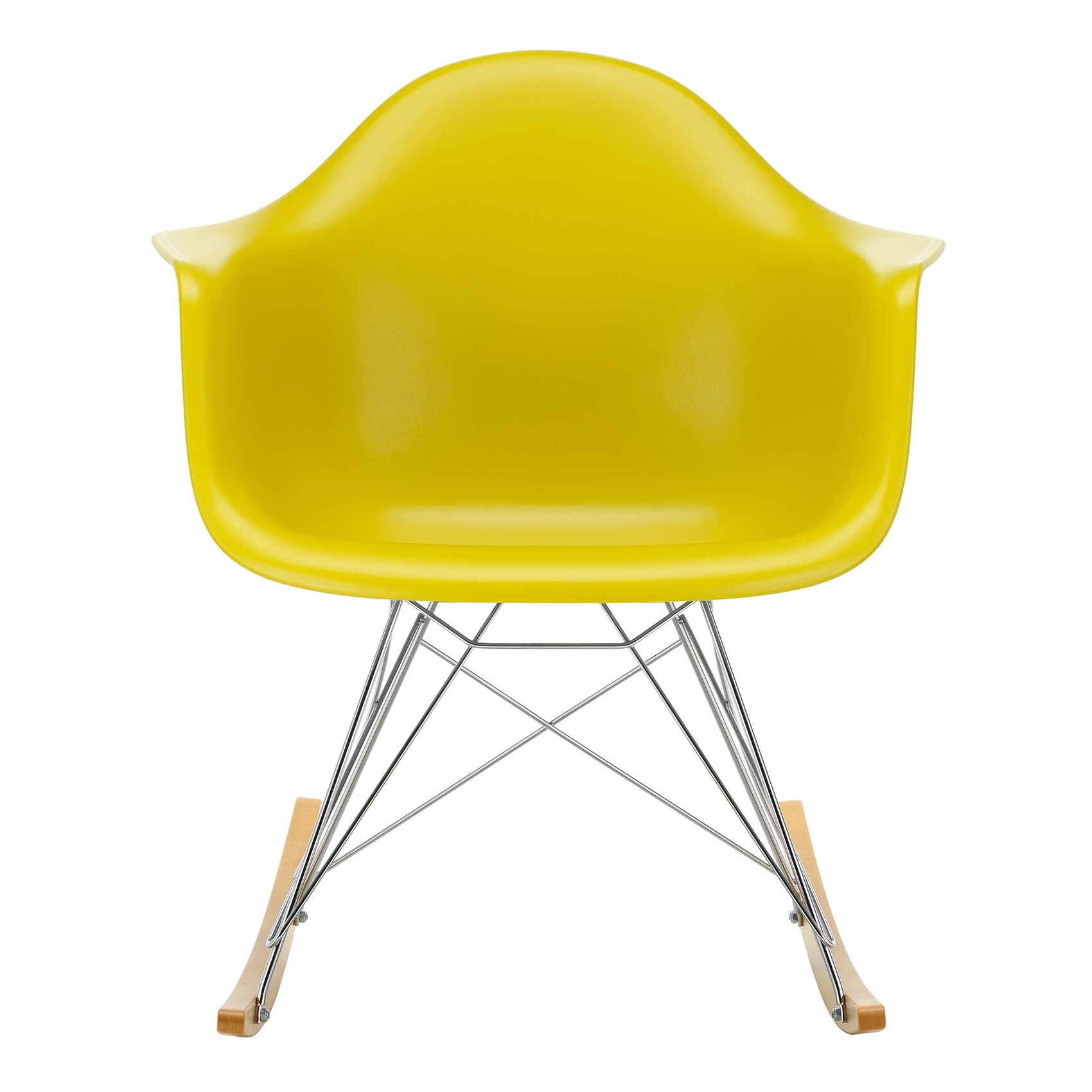 Eames Plastic Armchair RAR RE Rocking Chair Chromed
