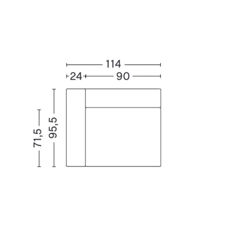 Mags Sofa Module Left Wide 114x95.5cm