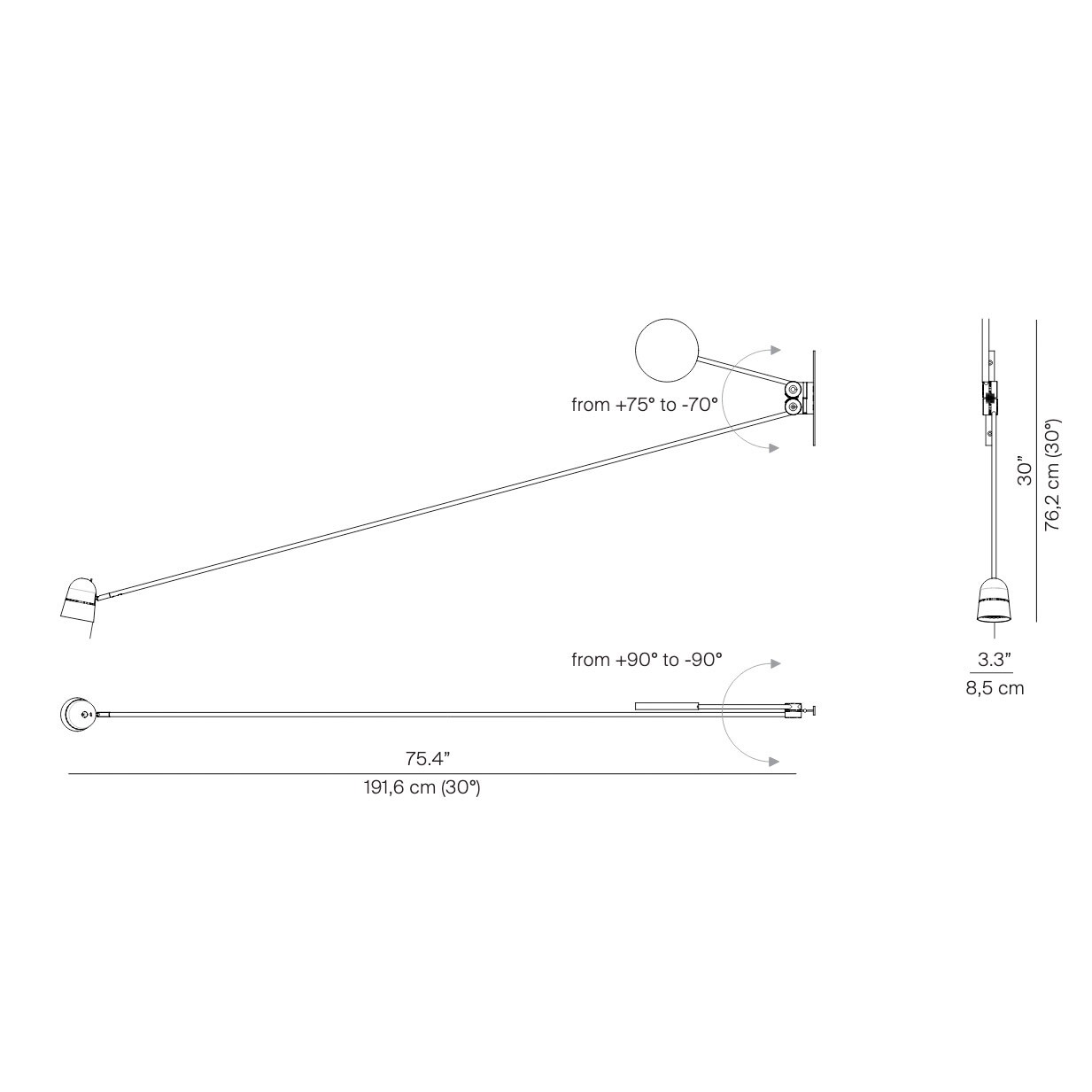 Counterbalance LED Wall Lamp