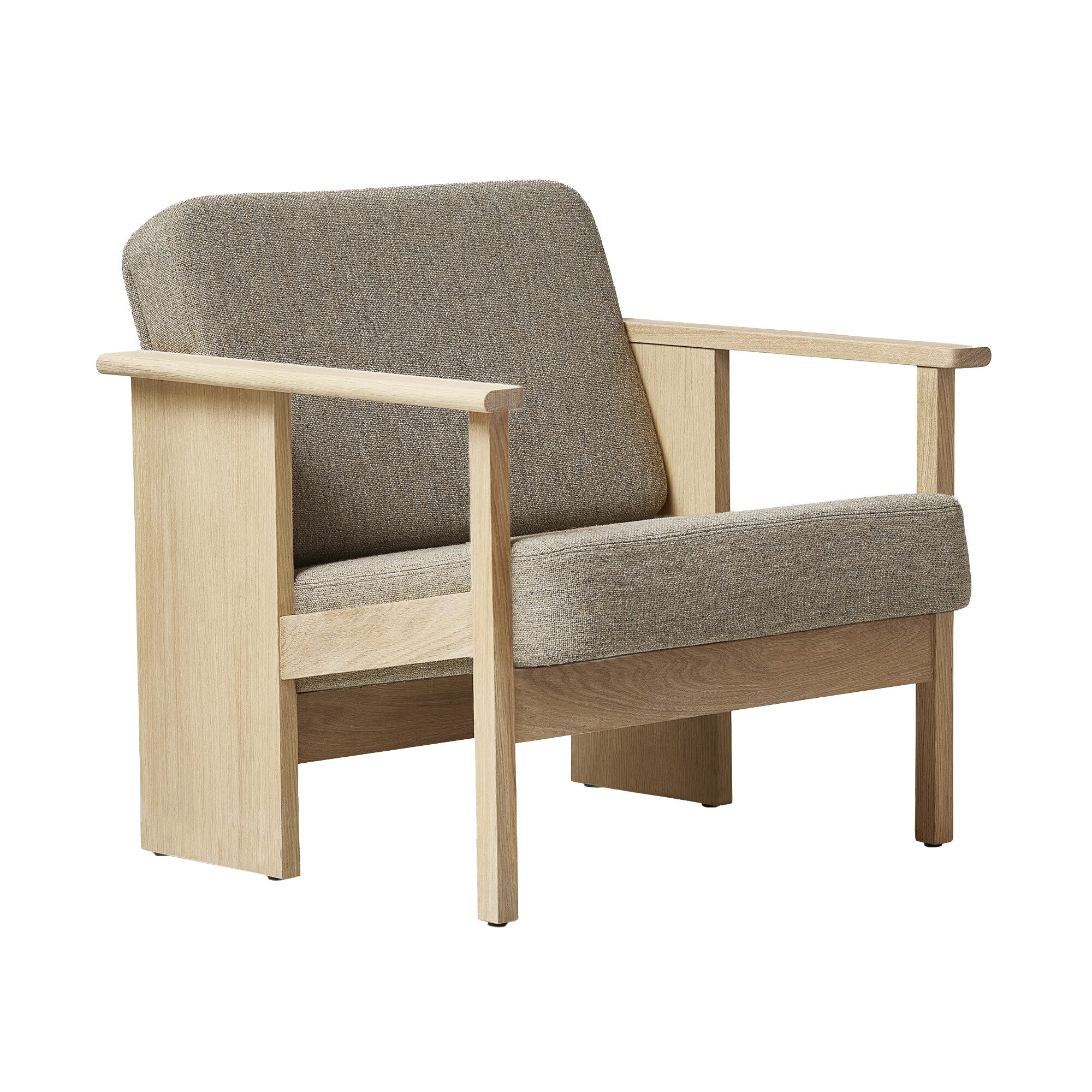 Block Lounge Chair Oak White Oiled
